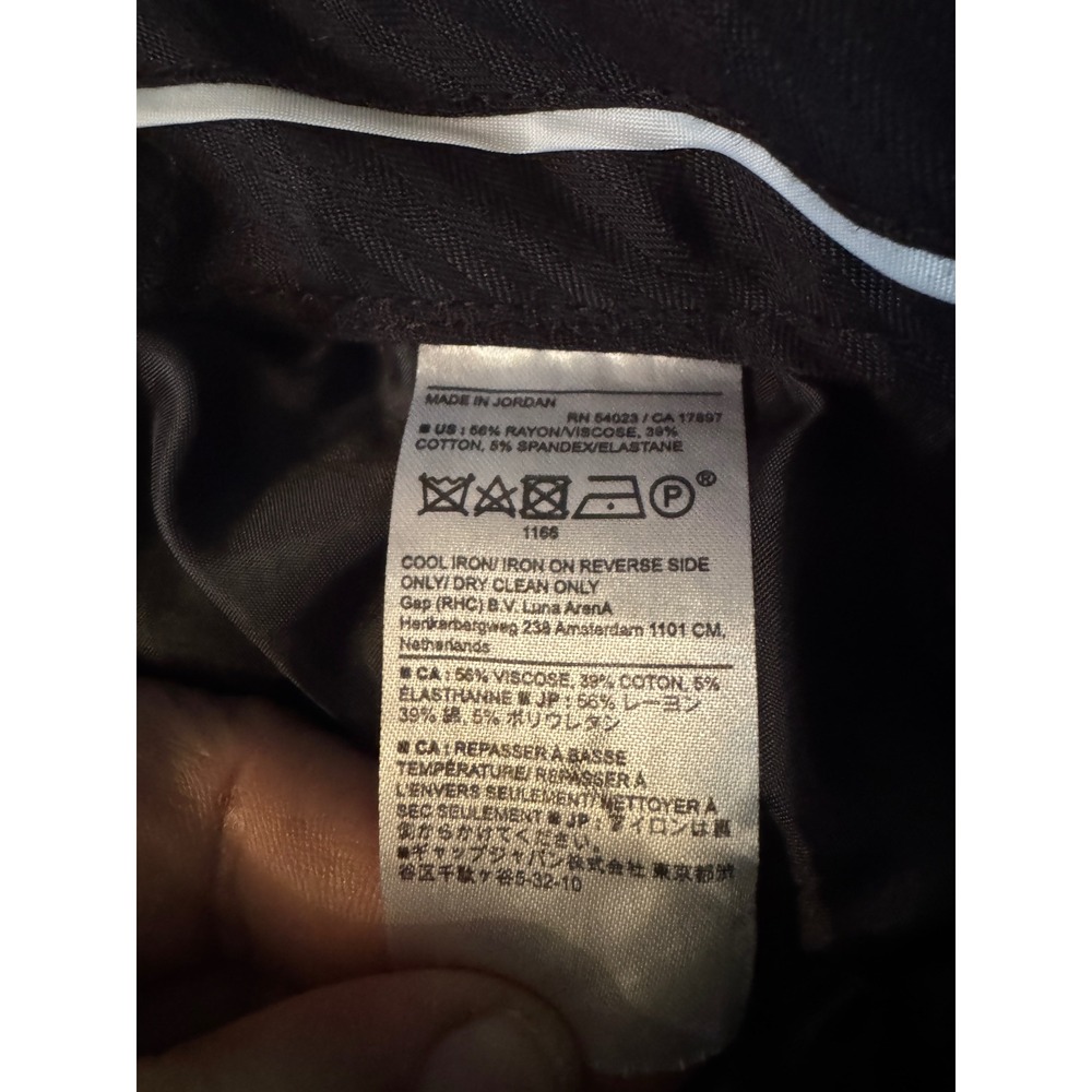 Banana Republic Sloan Black Petite Capri Dress Pants 8P Mid Rise Stretch - Picture 9 of 10